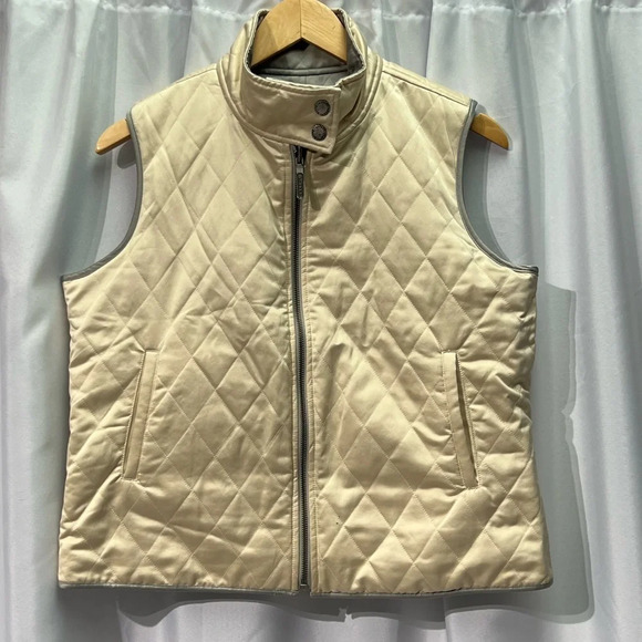 Ralph Lauren Gold & Silver Reversible Quilted Vest with Pockets - size PL - Picture 10 of 16